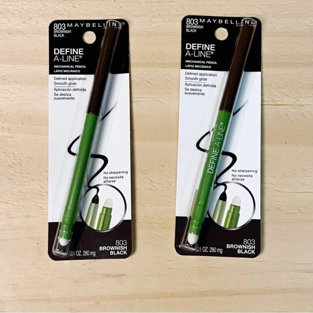 Maybelline 2 Define A-Line Mechanical Eyeliner Pencils Brownish Black #803